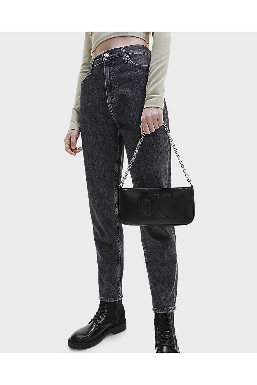Calvin Klein Fermuarlı Zincir Askılı Kadın Omuz Çantası Black