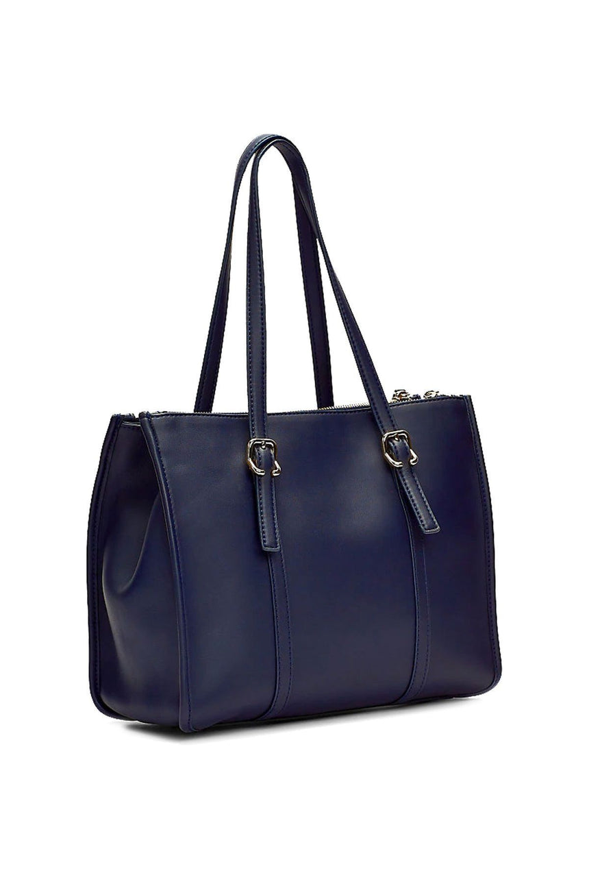 Tommy Hlifiger Th Chic Small Satchel Kadın El Çantası Sky Captain