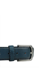 Axpe 4 Cm Saraç Örgülü Deri Erkek Kemer Lacivert