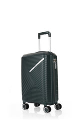 ÇÇS Diagonol Çizgili 65 cm Orta Boy Valiz Koyu Yeşil