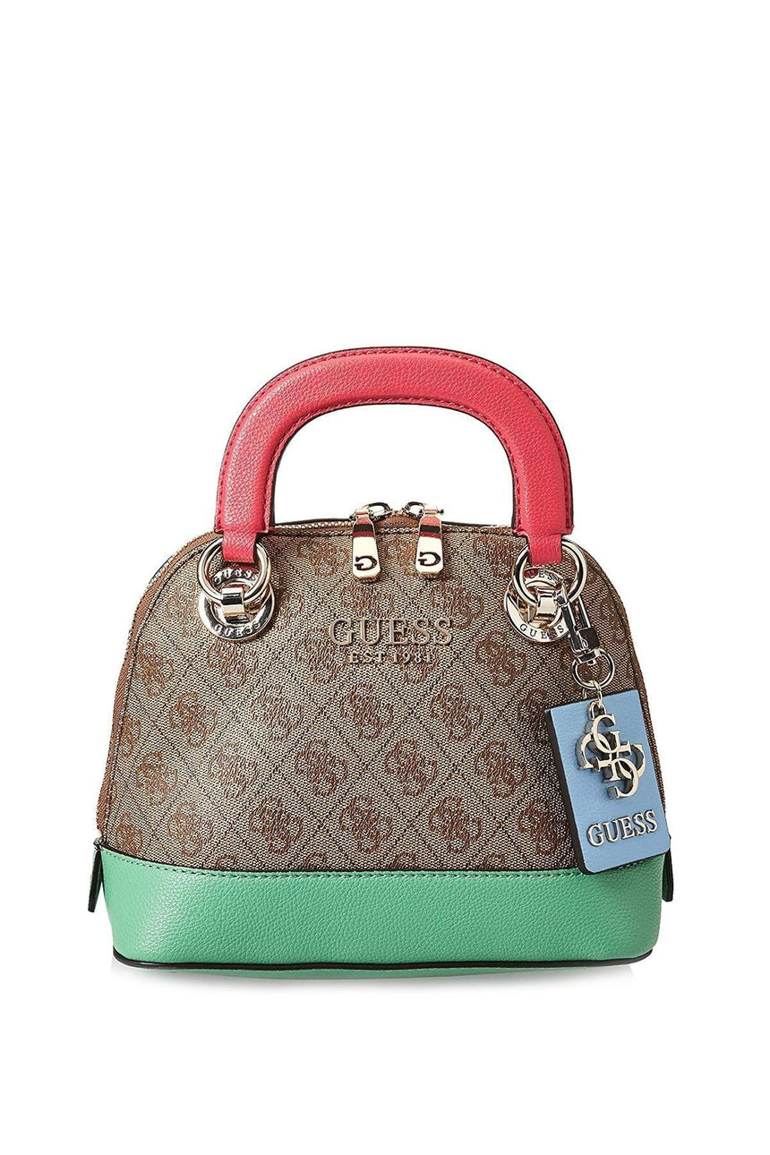 Guess Cathleen Small Dome Kadın El Çantası Brown - Multi