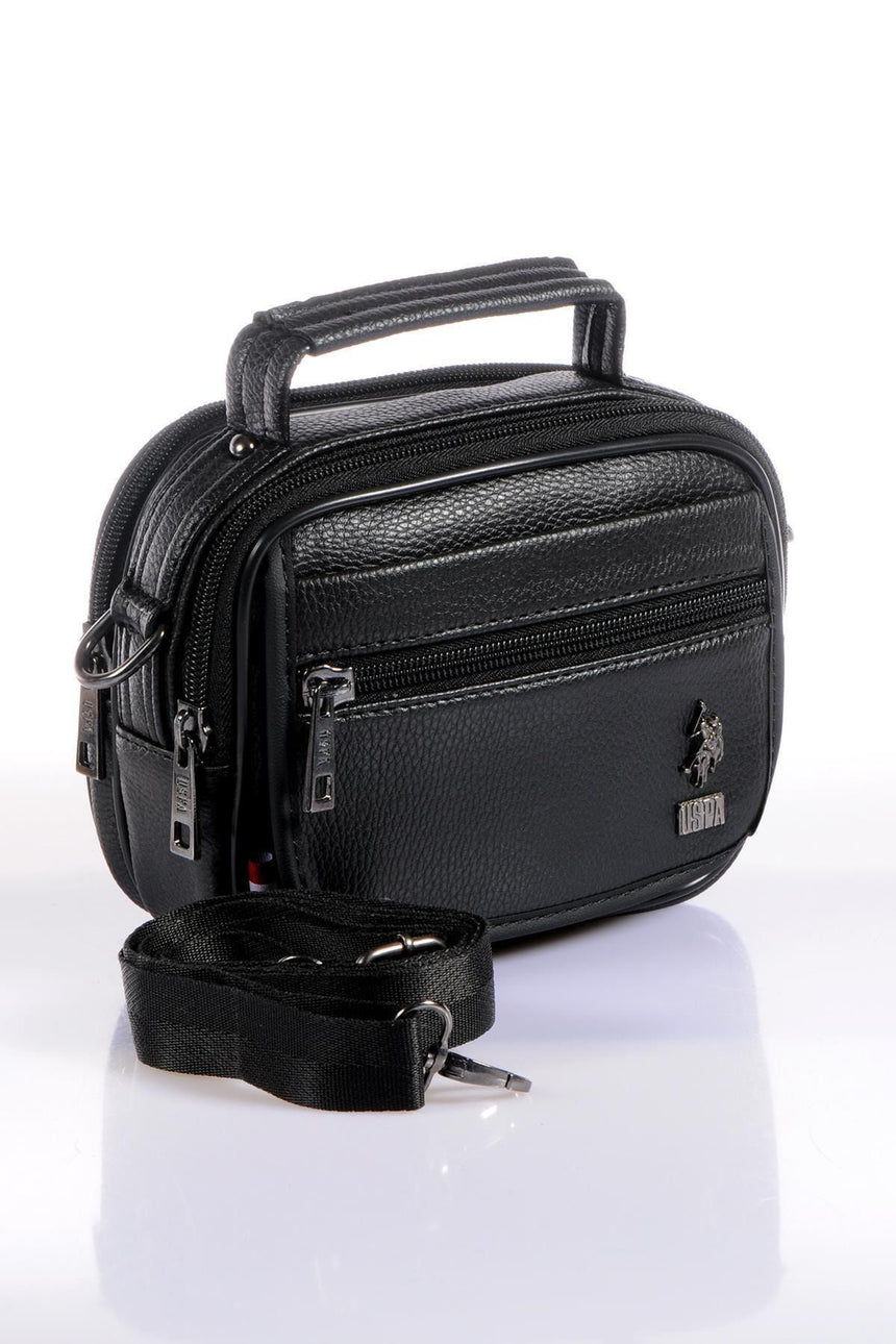 Us Polo Assn Metal Logolu Çapraz Askılı Çanta Siyah