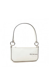 Calvin Klein Sculpted Shoulder Pouch Two Tone Kadın Omuz Çantası Warm White