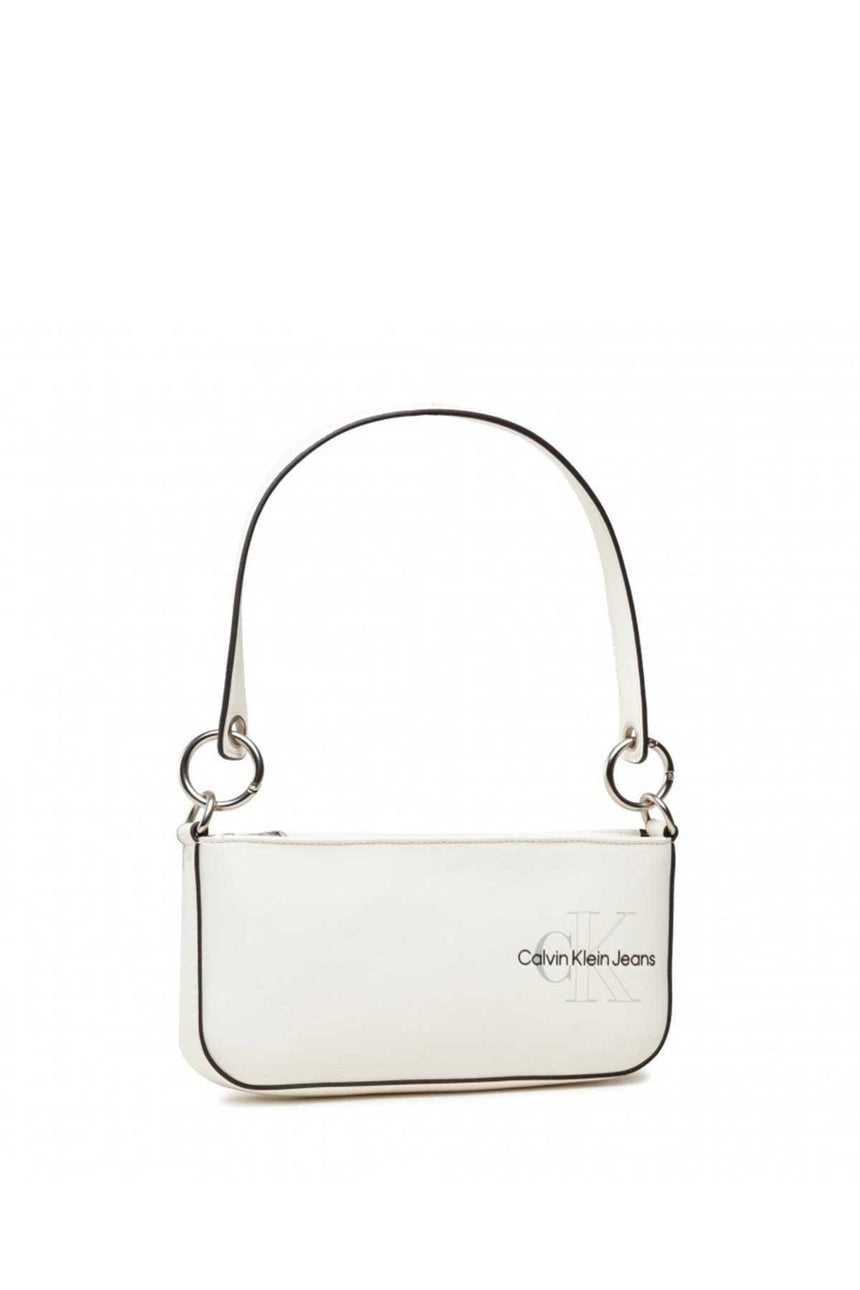 Calvin Klein Sculpted Shoulder Pouch Two Tone Kadın Omuz Çantası Warm White