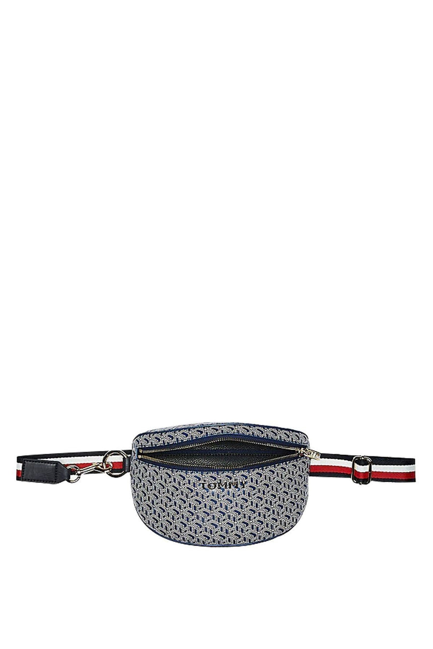 Tommy Hilfiger Iconic Tommy Bumbag Monogram Kadın Bel Çantası Blue Ink