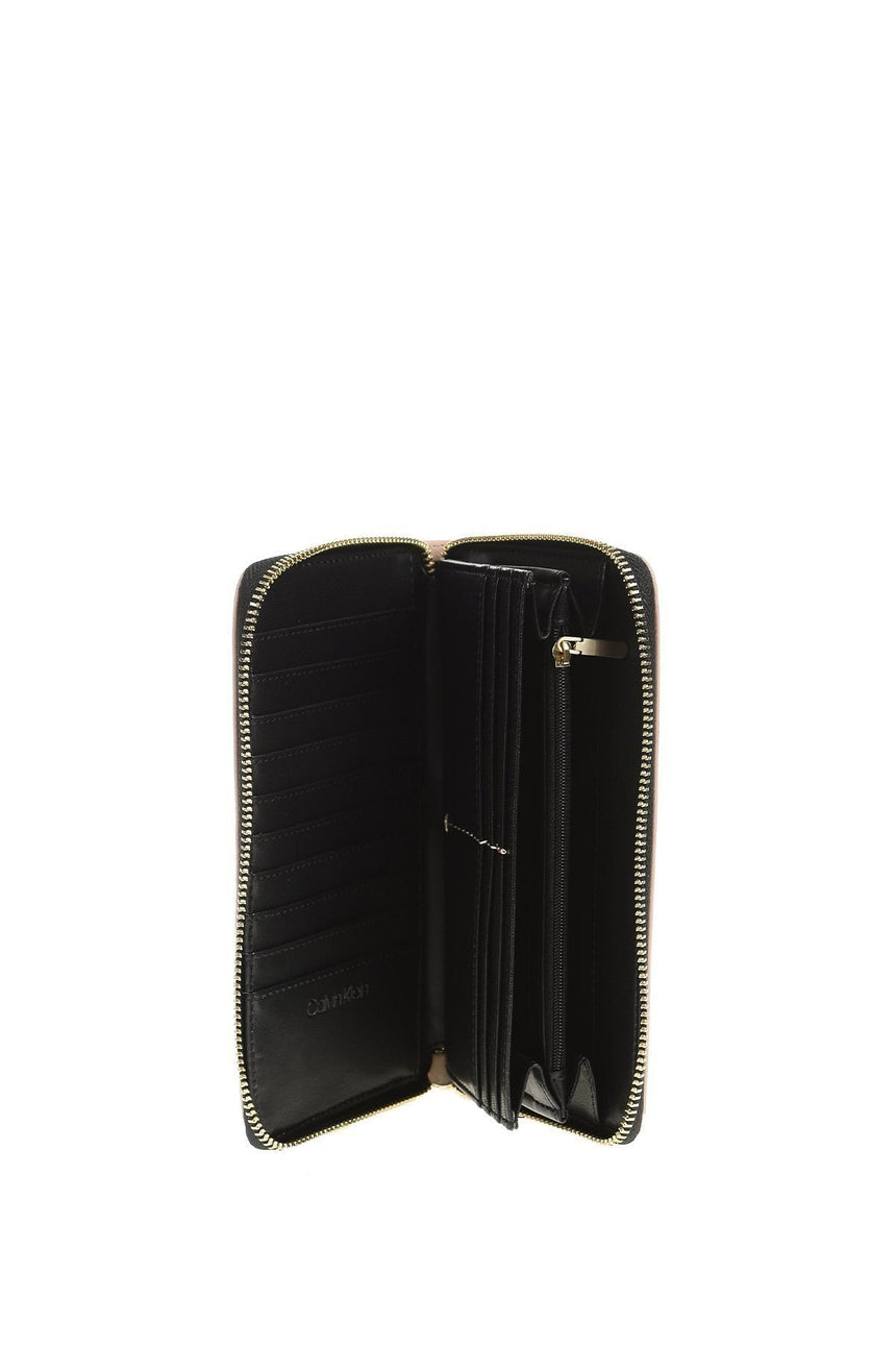 Calvin Klein Frame Large Ziparound Xl Kadın Cüzdanı Nude