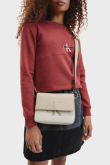 Calvin Klein Logo Crossbody Bag Tuscan Beige / White