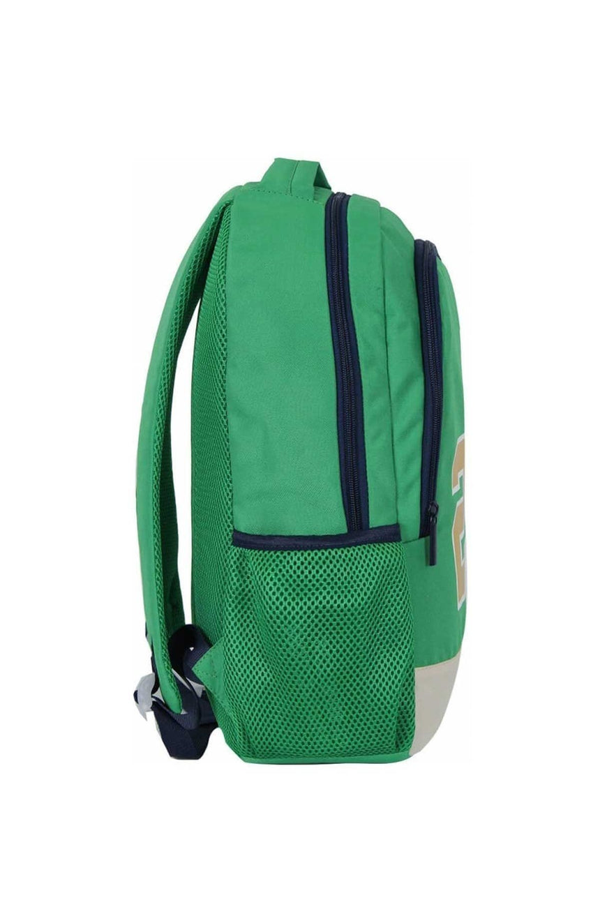 Benetton Çift Bölmeli 23 Logolu Sırt Çantası Yeşil