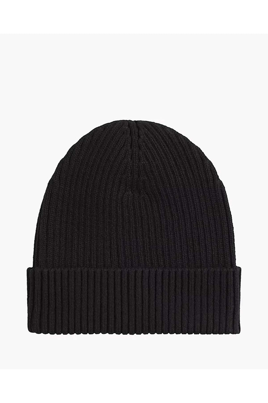 Calvin Klein Classic Coton Rib Beanie Bere Black