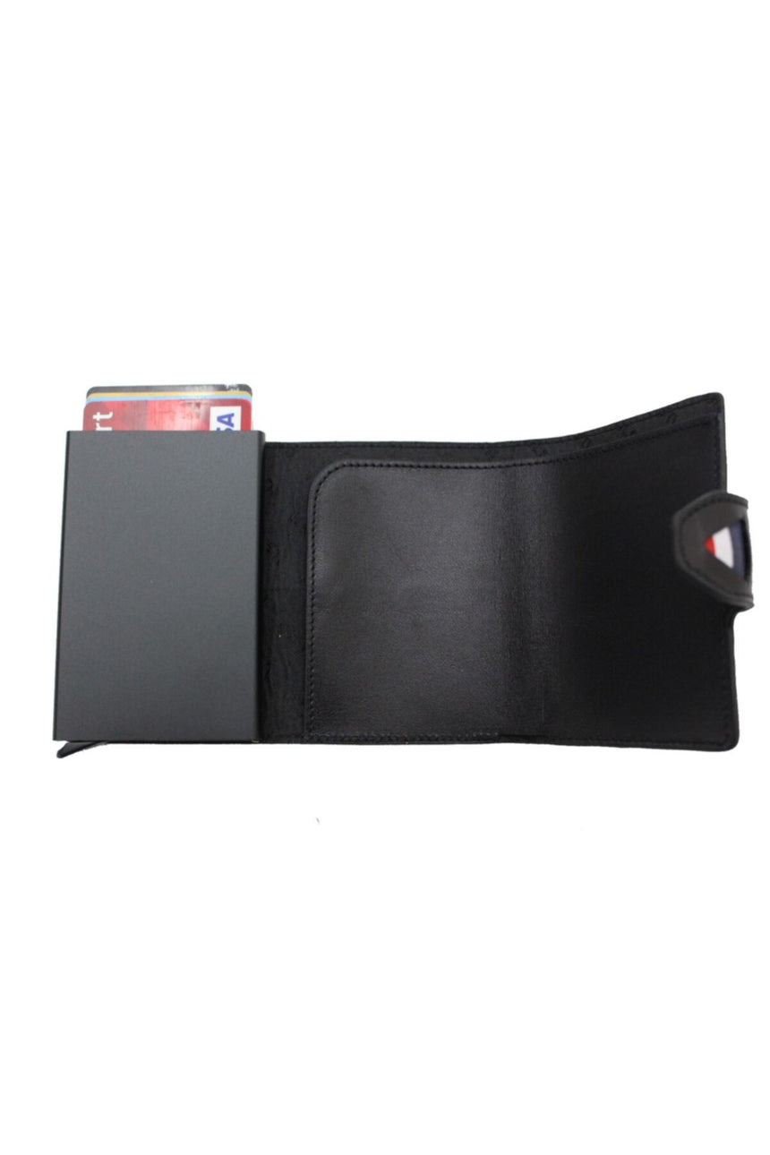 Us. Polo Assn Kartlık Mekanizmalı Erkek Cüzdanı Siyah