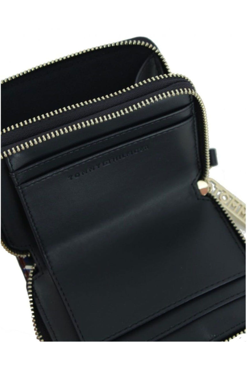 Tommy Hilfiger Iconic Med DBL Kadın Cüzdanı Tommy Navy - Monogram