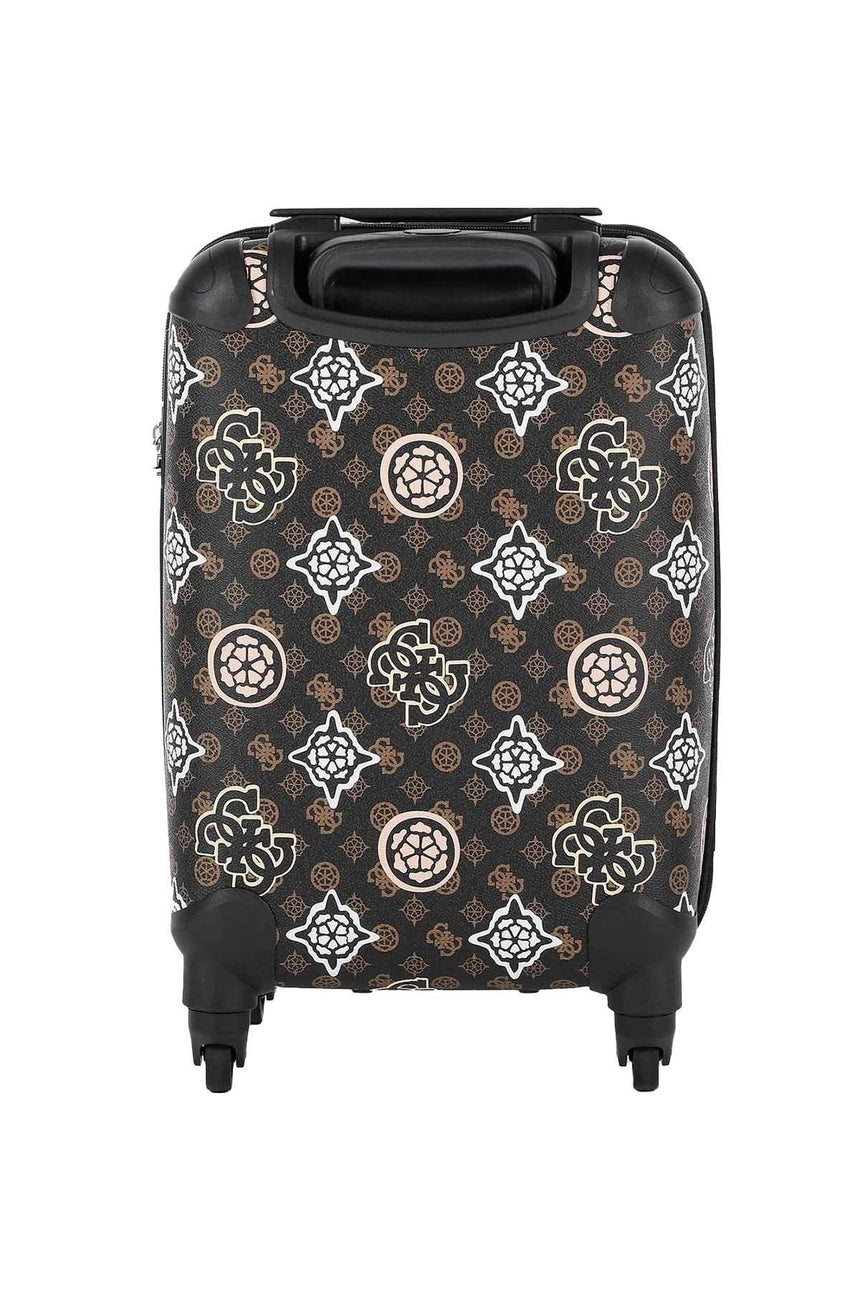 Guess House Party 18 In 4-Wheele Kabin Boy Valiz Brown Logo