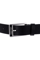 Calvin Klein 95cm 38 Inch Enamel Buckle Pebble Erkek Kemer Black