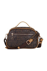 Benetton Minimal Mono Çapraz Askılı Kadın Çantası Kahve - Hardal