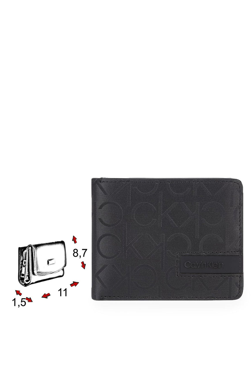 Calvin Klein Industrial Mono Rfid Erkek Cüzdanı Black Mono Mix