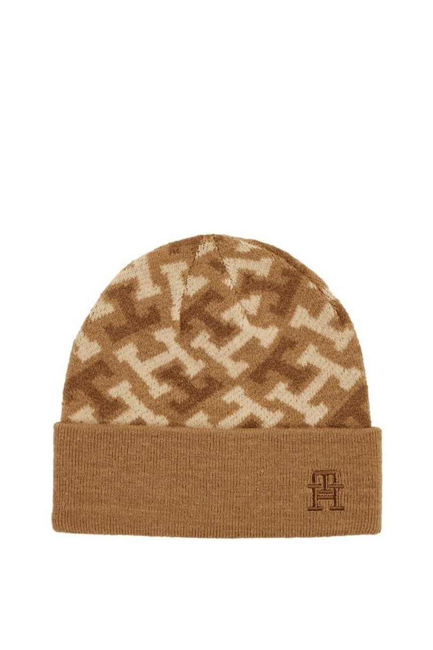 Tommy Hilfiger İkonik Monogram Kadın Bere Countryside Khaki