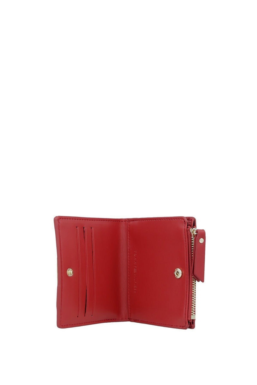 Tommy Hilfiger Th Seasonal Med Slim Wallet Kadın Cüzdanı Arizona Red