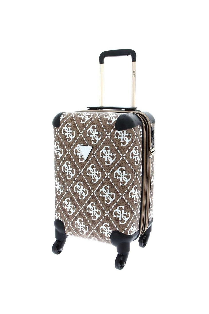 Guess Wilder 18 In 4-Wheel Kabin boy Valiz White Multi