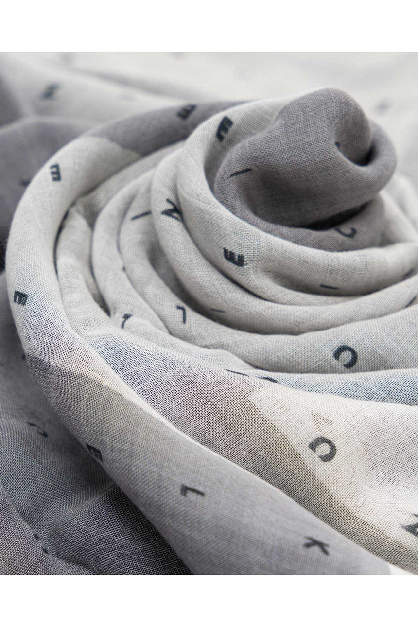 Calvin Klein Seasonal Logo Print Kadın Şal Black / Dusted Ivory