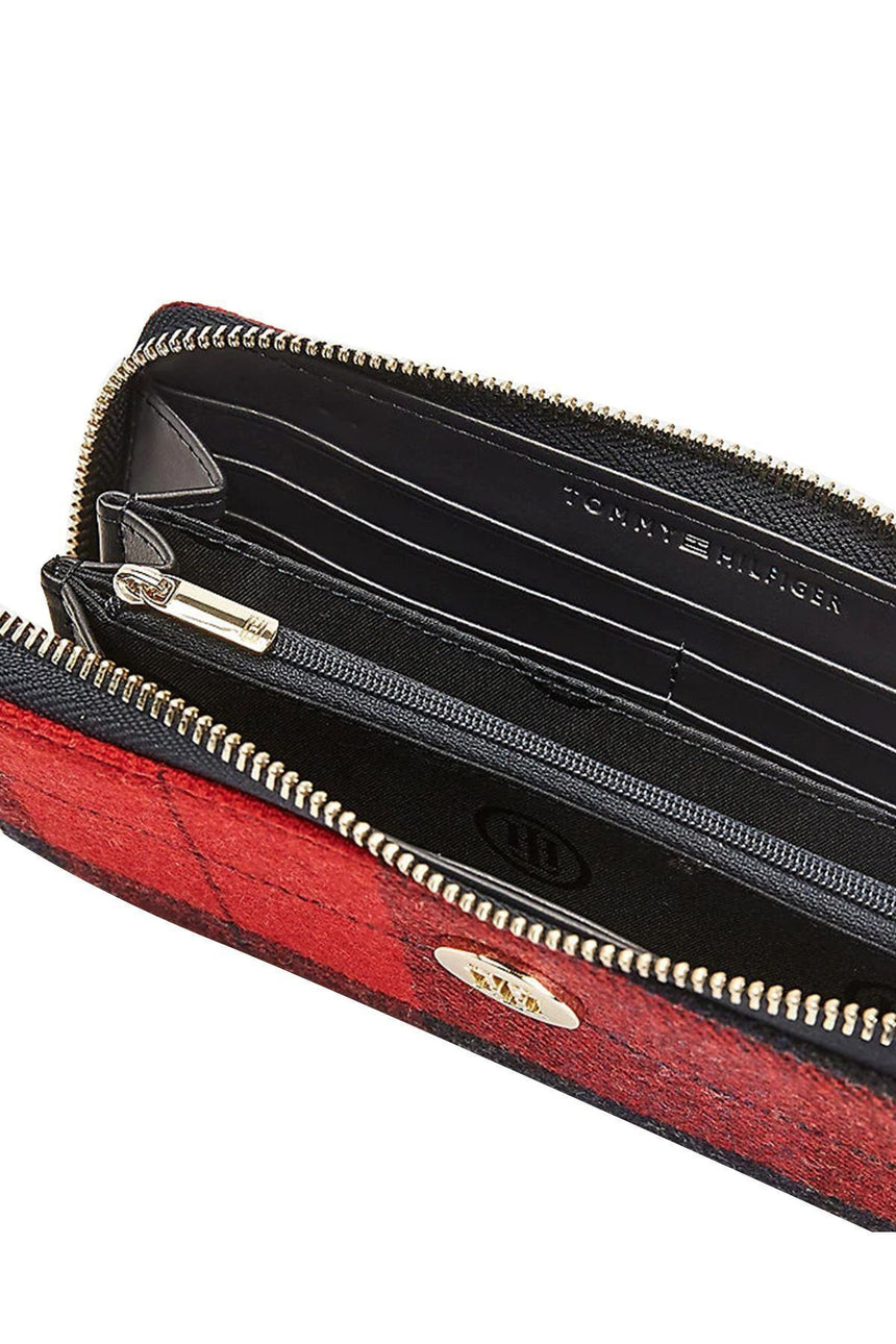 Calvin Klein Honey Lrg Za Wallet Check Kadın Cüzdanı Navy Blue