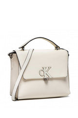 Calvin Klein Minimal Monogram Mini Top Handle Kadın Askılı Omuz Çantası Warm White - Egshell