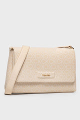 Calvin Klein Dressed Ew Xbody Mono Çapraz Askılı Kadın Çantası Sand Mono