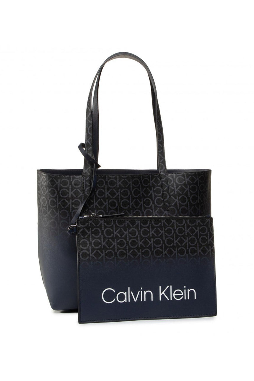 Calvin Klein Mono Ombre Shopper Rev Md Kadın Kol Çantası Navy Mix