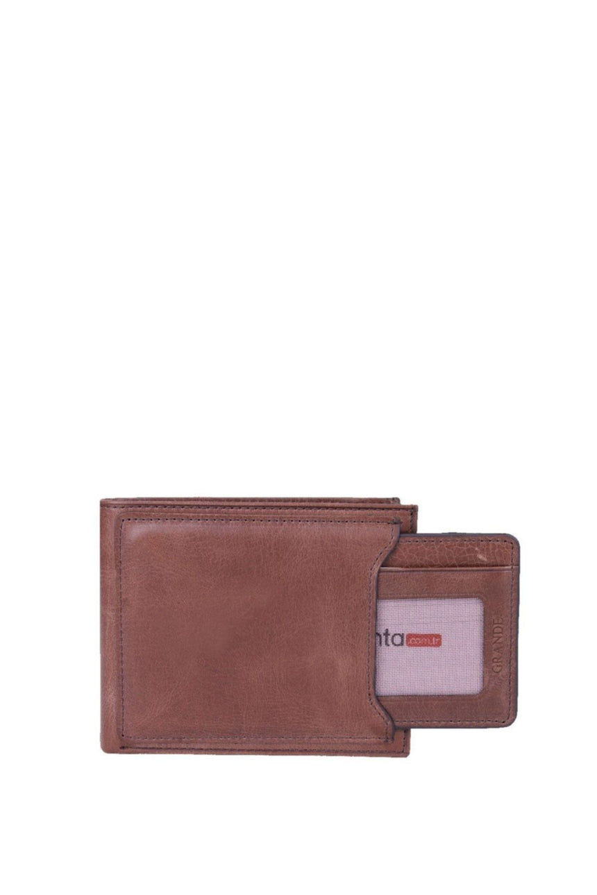 Grande Çıkarılabilir Kartlıklı Erkek El Portföyü Crazy Kahve