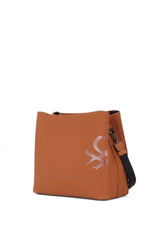 Benetton Üç Bölmeli Çapraz Askılı Kadın Çantası Camel