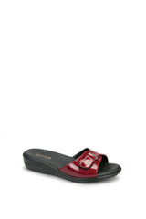 Ceyo Ortopedik Kroko Terlik Bordo