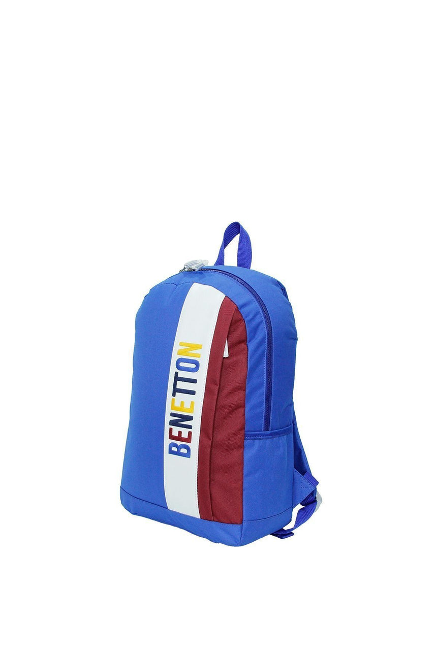 Benetton Dikey Ön Cepli Sırt Çantası Mavi - Bordo