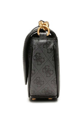 Guess Izzy Mini Crossbody Çapraz Askılı Kadın Çantası Coal Logo