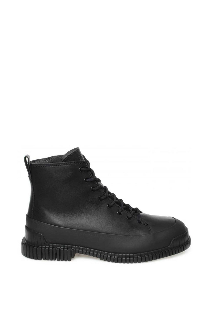 Camper Pix Hakiki Deri Fermuarlı Siyah Erkek Bot Siyah