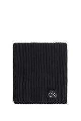Calvin Klein Basic Rib Erkek Atkı Ve Bere Takımı Black