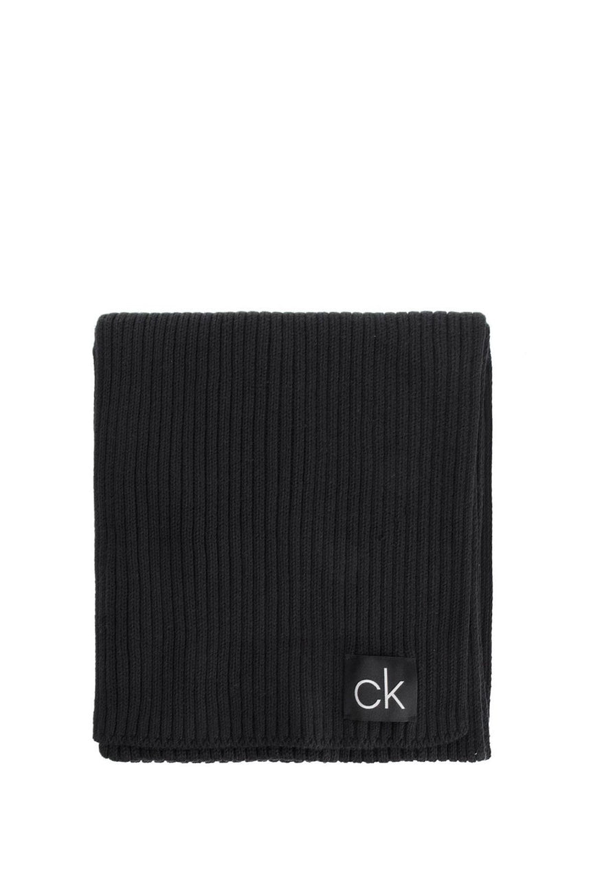 Calvin Klein Basic Rib Erkek Atkı Ve Bere Takımı Black
