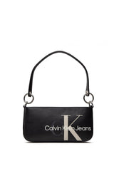 Calvin Klein Kadın Oymalı Monogram Çapraz Çanta Black
