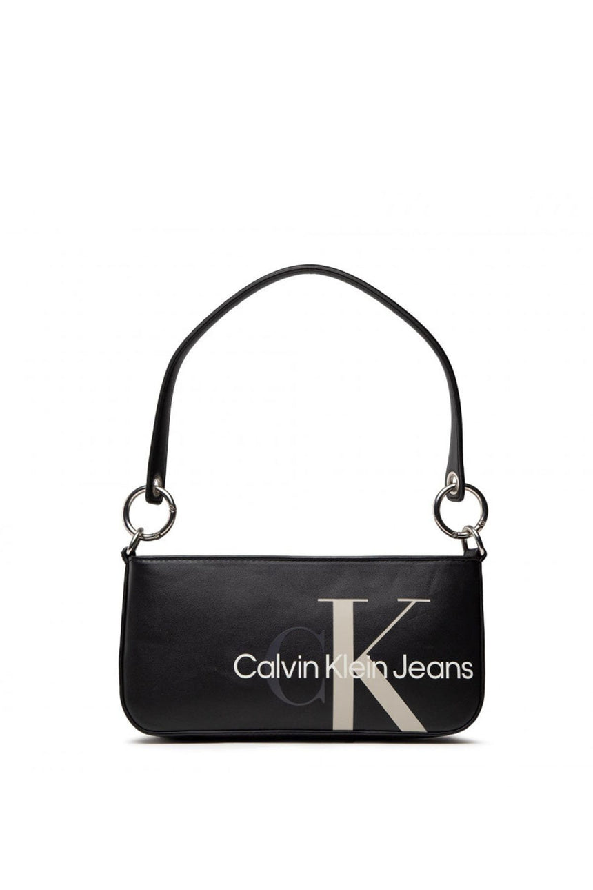 Calvin Klein Kadın Oymalı Monogram Çapraz Çanta Black