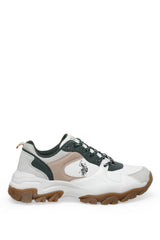 Us Polo 2F Tracky 2Pr Kadın Sneakers Beyaz - Yeşil