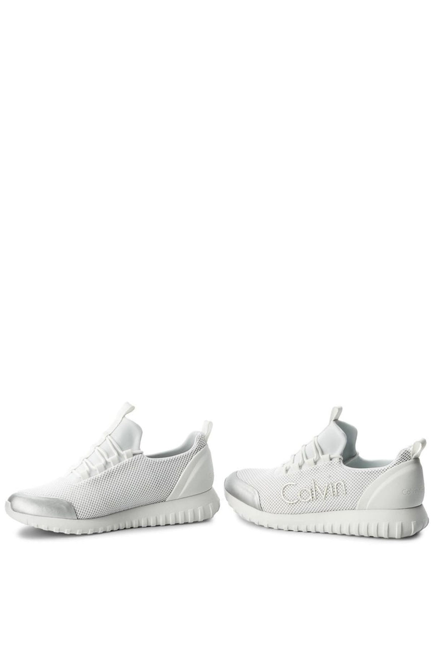 Calvin Klein Ron - Low Top Lace Up - Mesh Erkek Sneakers White / Silver