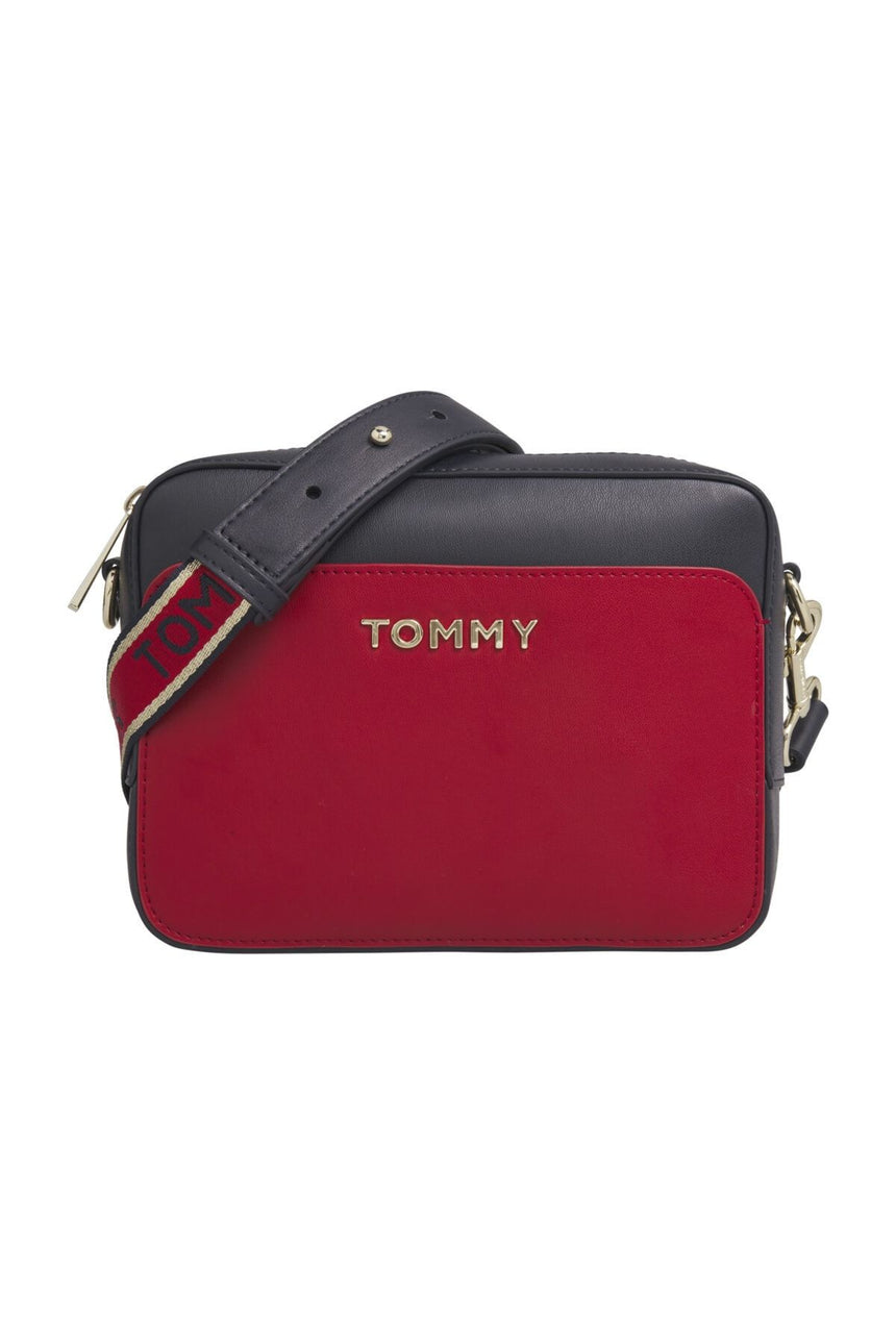 Tommy Hilfiger Iconic Tommy Camera Bag Cb Çapraz Askılı Kadın Çantası Arizona Red