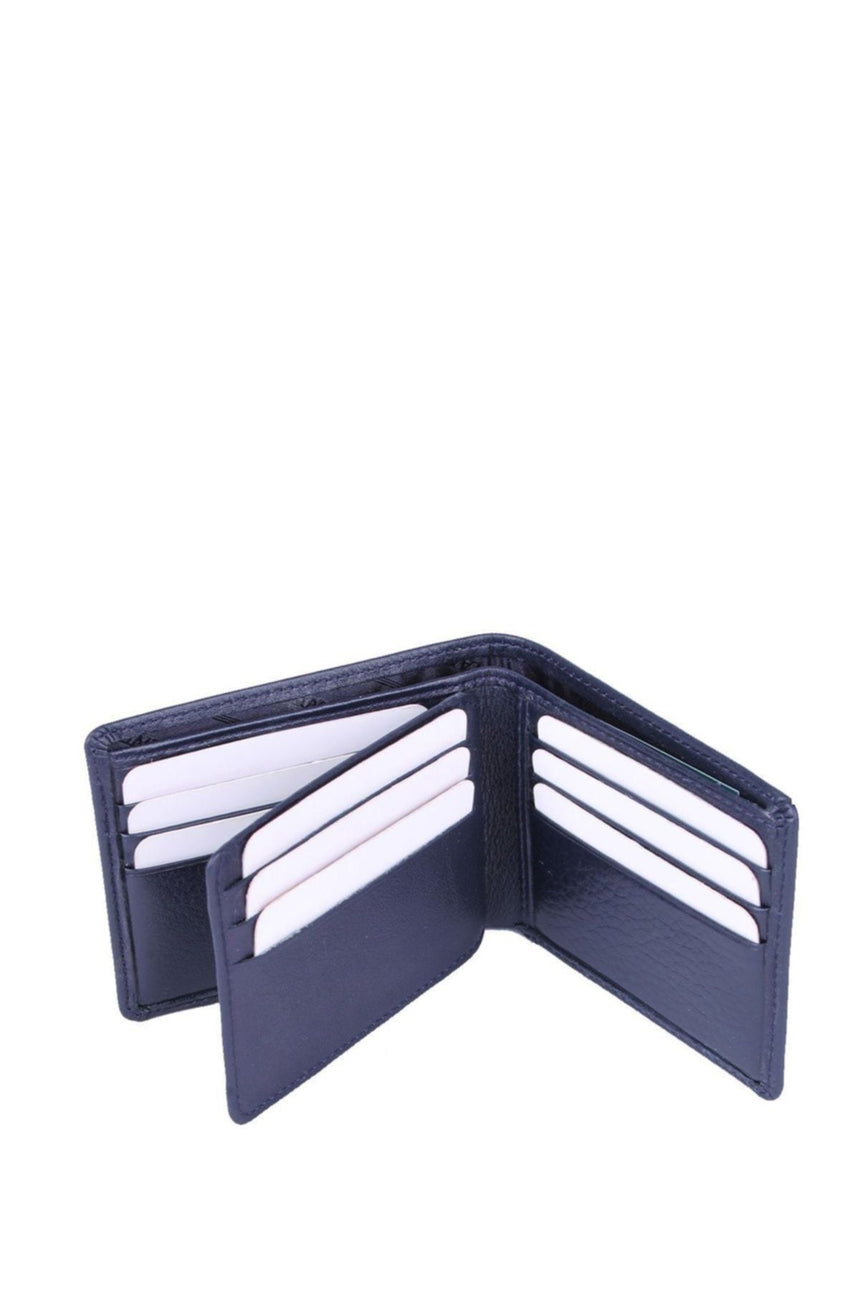 Grande Çift Banknotlu Üç Blok Erkek El Portföyü Lacivert