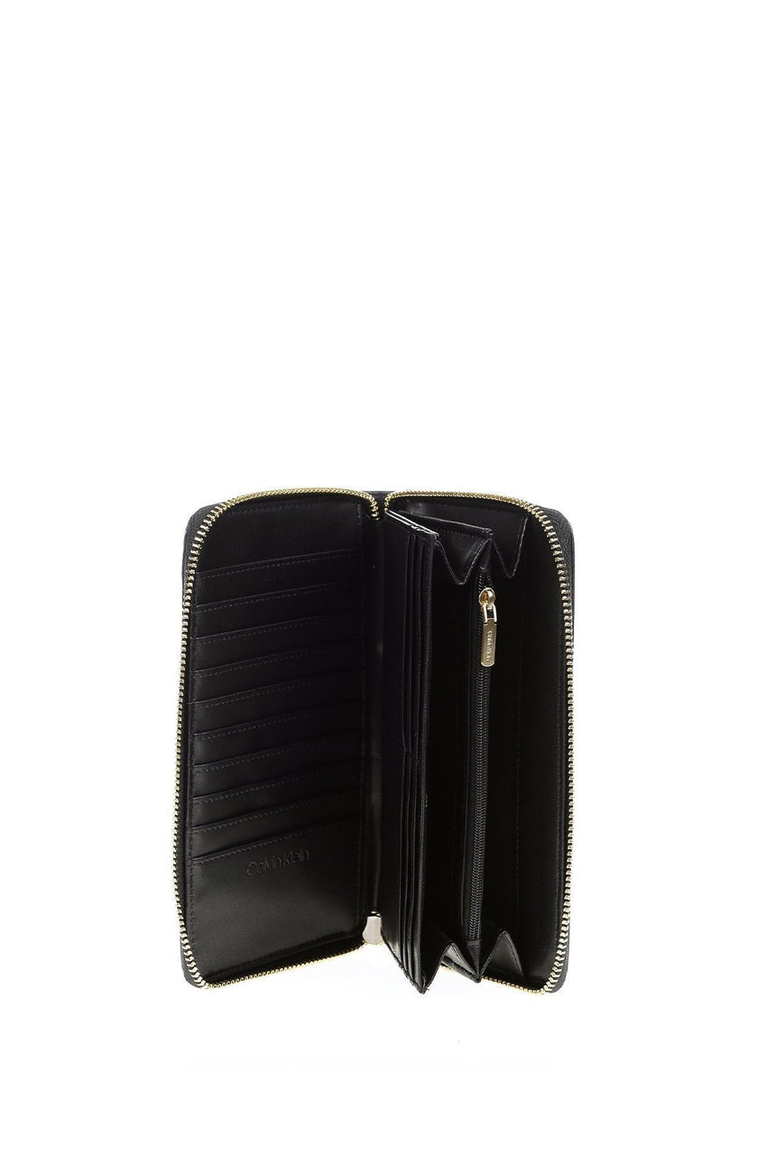 Calvin Klein Frame Large Ziparound Xl Kadın Cüzdanı Black