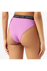 Calvin Klein Ck Logo Bel Bantlı Yüksek Bel Kadın Bikini Altı Helio Hue