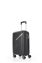 ÇÇS Diagonal Çizgili 55 cm Kabin Boy Valiz Antrasit