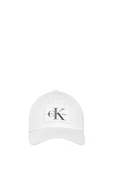 Calvin Klein J Re-İssue Leather Patch Baseball Cap W Şapka White