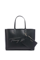 Tommy Hilfiger Iconic Tommy Signature Kadın El Çantası Black