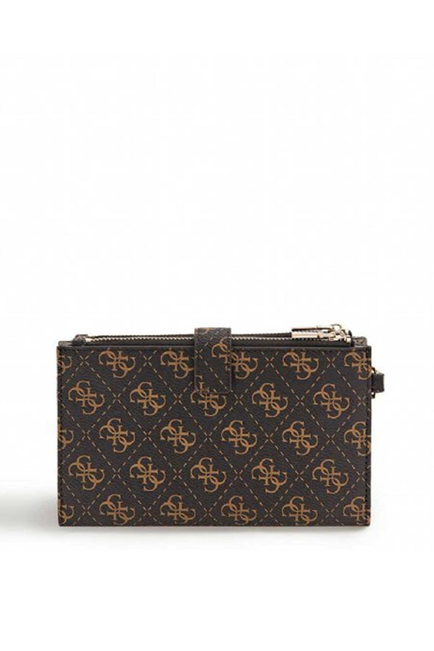 Guess Eco Brenton Slg Lrg Kadın Cüzdanı Brown Logo