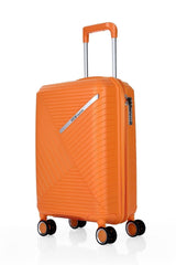 ÇÇS Diagonol Çizgili 75 cm Büyük Boy Valiz Turuncu