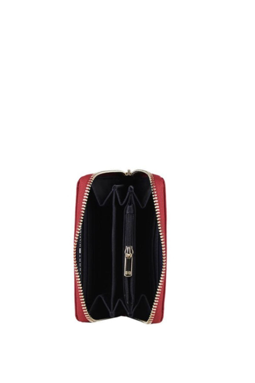 Tommy Hilfiger Poppy Med Za Corp Kadın Cüzdanı Arizona Red
