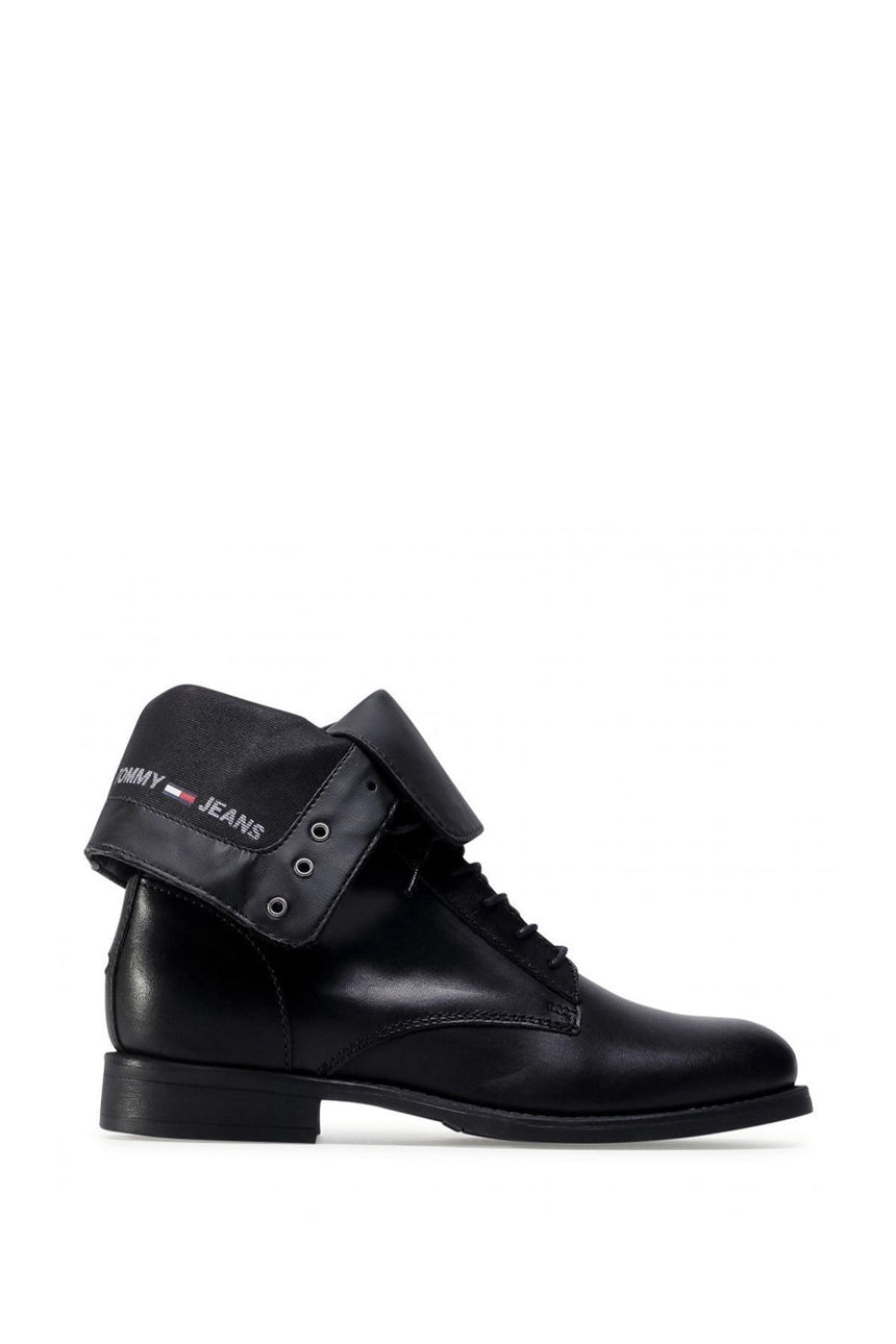 Tommy Hilfiger Essential Dressed Lace Up Boot Kadın Bot Black